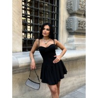 Lycra Fabric   Volenli Ayarlanabilir Askılı Elbise